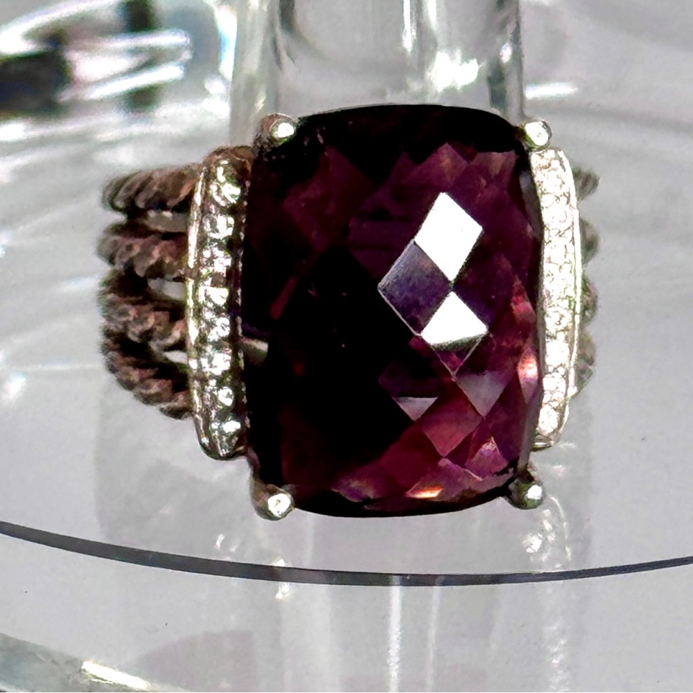 David Yurman Purple and Silver Ring